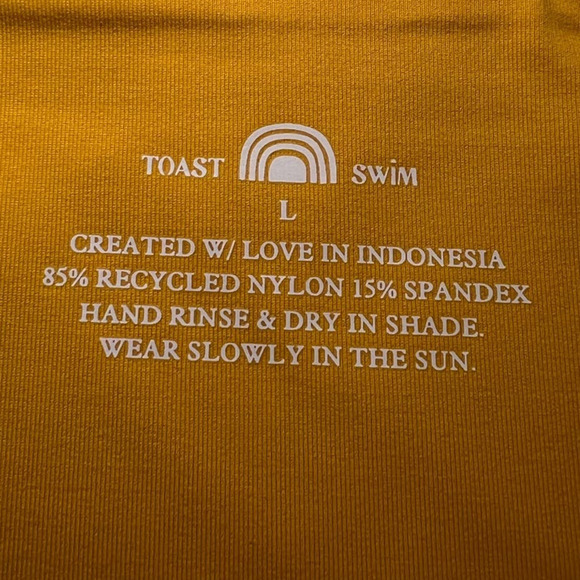 NWT Free People Toast Swim Signature String Bikini Bottom, Marigold, size Large - Picture 6 of 15